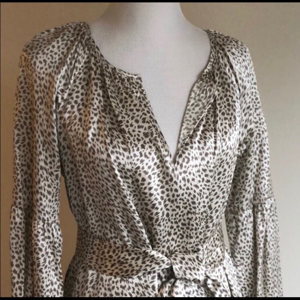 Breezy silk animal print dress by Heritage